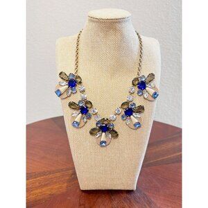 J. Crew Goldtone Multicolor Crystal Statement Chunky Necklace